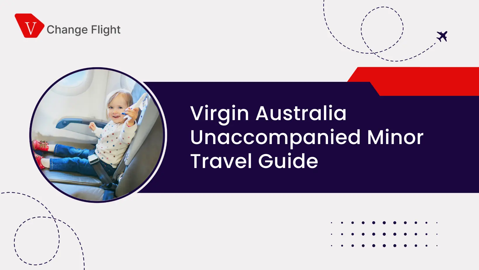 Smiling child seated alone on Virgin Australia flight, representing Virgin Australia unaccompanied minor (UMNR) travel guide, policy details, and UMNR form requirements.